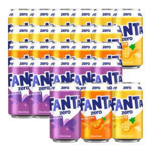 환타 제로 파인 12캔+오렌지 6캔+포도 6캔 350ml (총 24캔)