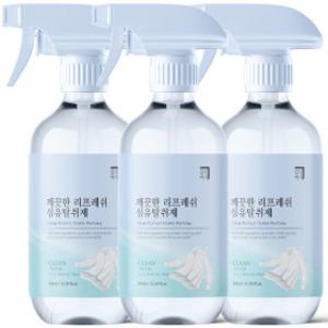 깨끗한 리프레쉬 섬유탈취제 500ml 3개입 깨끗한향 섬유향수 드레스퍼퓸