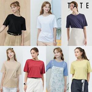 테이트 여성 오가닉 코튼 반팔 티셔츠 7종