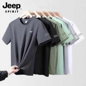 1+1 지프스피릿 JEEP SPIRIT 냉장고 티셔츠 남자 반팔 빅사이즈 통기성 속건성 여름 스포츠 캐주얼 반팔