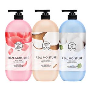 온더바디 리얼모이스처 바디워시 900g 3개(피오니/웜코튼/아몬드)