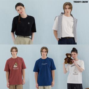 (현대홈쇼핑)TEDDY CREW 테디크루 남녀공용 코튼 반팔티셔츠 5종 (T25M)