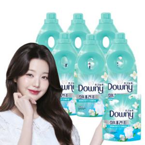 (HOT특가딜)다우니 실내건조 프레시클린 초고농축 섬유유연제 본품 1L6개 + 프레시클린 200ml 1개 증정