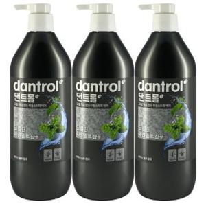 댄트롤 딥클린 박하솔트 샴푸 820ml 3개
