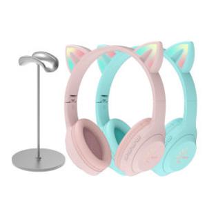 SET 핏 키티 LED 어린이 청력보호 블루투스 헤드셋 H26+거치대 세트