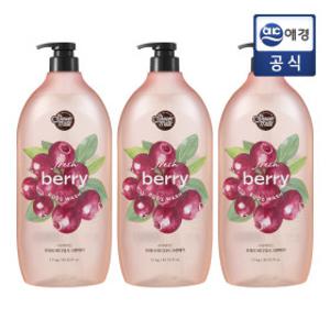 샤워메이트 내추럴 바디워시 크랜베리향 1.2kg x 3개