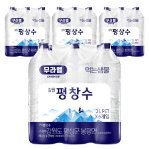 생수전문배송 강원평창수 2L 24병 (유라벨/무라벨 랜덤발송)