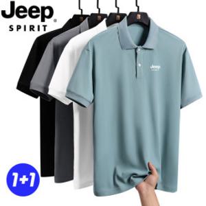 1+1 지프스피릿 JEEP SPIRIT 아이스 반팔 카라 티셔츠 여름 티셔스 냉감셔츠