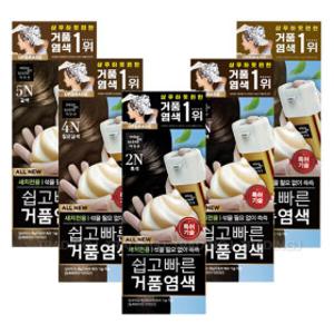 미쟝센 올뉴 쉽고빠른 거품 새치 염색약 (2N 3N 4N 5N 6N) 흑색 짙은 흑갈색