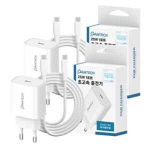 1+1 팬택 PD 3.0 PPS 25W 1P C타입 초고속충전기 CtoC케이블포함