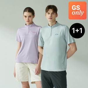 [출고가 129,000원][GS단독]1+ 1[네파이젠벅] 하프집업 반팔티 남녀세트