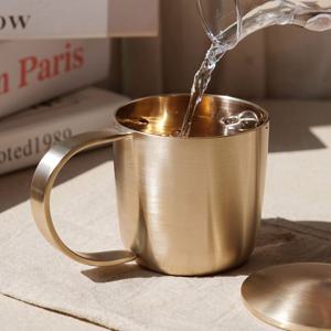 놋담 방짜유기 반달 뚜껑 머그컵