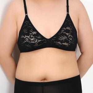 [쏘로사떼]쟈가드 노와이어 스판 망사 가벼운 B컵브라 빅사이즈