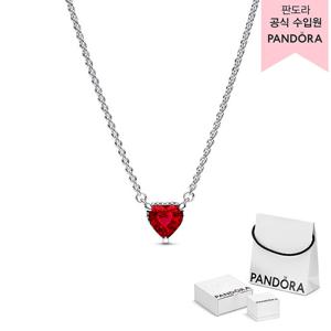 [판도라(주얼리)][백화점 보증서 제공]스파클링 하트 펜던트 콜리에 네크리스_392542C01
