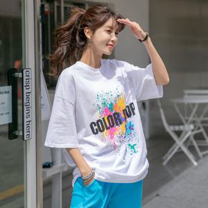 [나크21] (55~140) 팝핀 컬러 반팔티셔츠 DM32-T-24 /빅사이즈