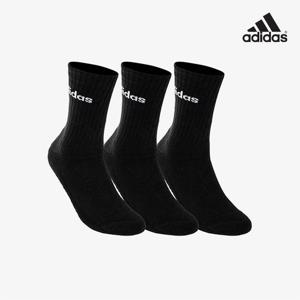 아디다스 C리니어 크루 검정 스포츠양말 3켤레 IC1301