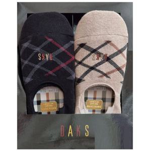 [닥스(양말)]CW22460 숙녀 파일인비져블 전체체크 2족세트