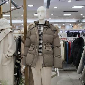 스테파니 DP01 후드퍼 스트링 미들 패딩 A23JK3442