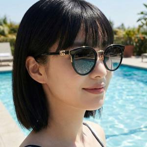 구찌 선글라스 GG1181SK 001 블랙 명품 클래식 원형 아시안핏