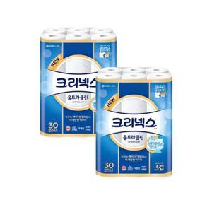 [크리넥스] 울트라클린 27m 30롤 x 2팩 3겹 화장지