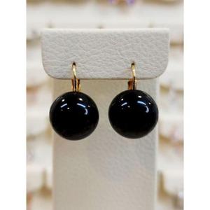 볼라레 세이브존03 16mm(블랙)진주후크원터치귀걸이 SSS1370