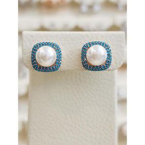 볼라레 세이브존03 터키석투라인진주 포인트귀걸이 SSS1372