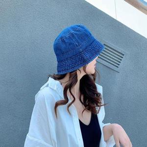 [라일리] Rly 남여공용 패션모자 빈티지 데님 벙거지 심플 청버킷햇