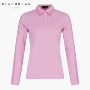 [세인트앤드류스] 여성 별 심볼 레이스 포인트 솔리드 긴팔 티셔츠