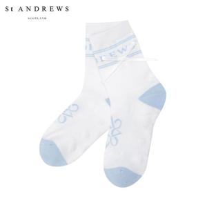 [세인트앤드류스] 여성 스트라이프 로고 자카드 리본 중목 양말 821C3SC751_BL