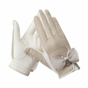 [세인트 앤드류스] 여성 심볼 리본 포인트 양피 양손 장갑(821D1GV051)