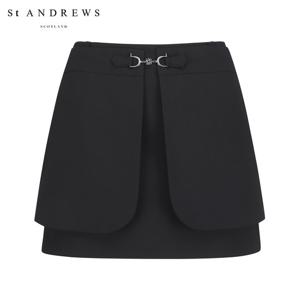 [세인트앤드류스] 여성 심볼 체인 포인트 레이어드 큐롯 스커트 821D1PC101_BK