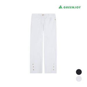 [그린조이]여성 9부 밑단 포인트 스트레이트 팬츠