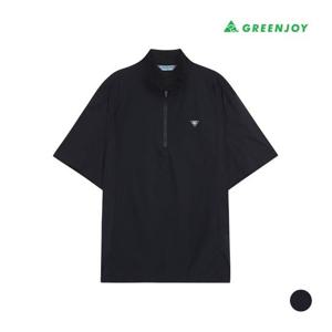 [그린조이]남성 우븐패치 하프 집업 PK 티셔츠
