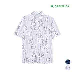 [그린조이]남성 빅 로고 변형 프린트 PK 티셔츠