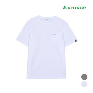 [그린조이]남성 솔리드 반팔 라운드 티셔츠
