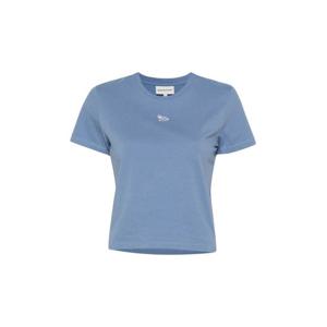 메종키츠네 폭스 반팔 티셔츠 블루 여성 MW00105KJ0008 P428