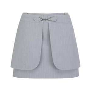 [세인트앤드류스] 여성 심볼 체인 포인트 레이어드 큐롯 스커트 821D1PC101_GY