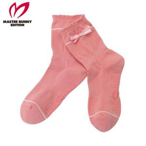 [마스터바니] 여성 로고 리본 논슬립 중목 양말