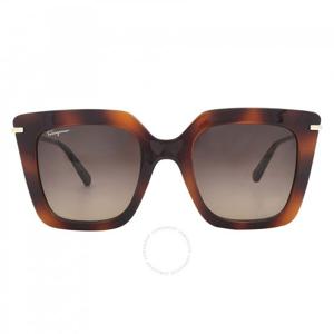 살바토레 페라가모 브라운 그라디언트 버터플라이 여성용 선글라스 SF1041S 238 51