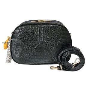 [에스콰이아]카이만 악어 핸드백 블랙 크로스백 ECBSHB032BK