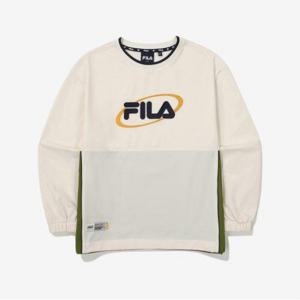 [휠라키즈] 절개 우븐 맨투맨 (FK2WTG3203X_SWH)