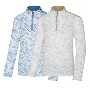 [콜핑]LD18 남성 봄/여름 멜란지 냉감 ICE-BORN 집업 티셔츠 KVT4357M