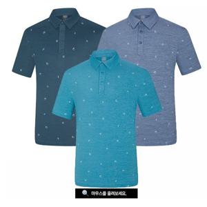 [콜핑]LD18 남성 여름  ICE-BORN 냉감 카라반팔티셔츠 KVT4937M