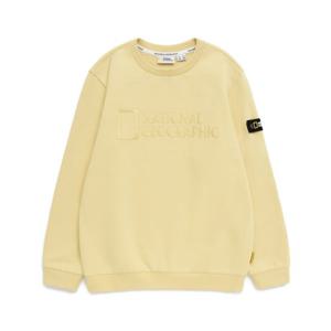 내셔널지오그래픽키즈 K234USW010 톤온톤 빅로고 맨투맨(기모) BUTTER