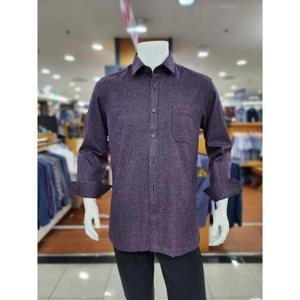 바찌셔츠 세이브존06 남성 겨울 기모 무지 짜임 일반핏 남방셔츠 VD1N4CR143