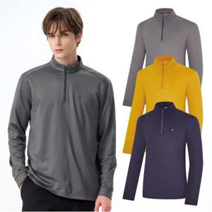 콜핑 스판 기모 남성 겨울 등산 반집업 티셔츠