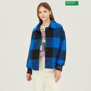 베네통 포브스 체크 점퍼 BAJPA4461_BL