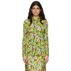 26 SS 엠에스지엠 여성 그린 저지 셔츠 221443F109005