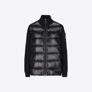 몽클레어 여성 로고 패치 모크넥 니트 자켓 믹스패딩 블랙 9B00020 M1131 999