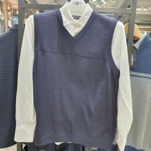 런던포그 본점 HL01 플래인 브이넥 조끼 LNFNA50z